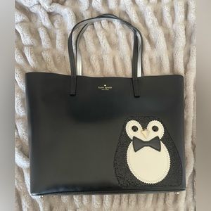 NEW KATE SPADE BLACK PENGUIN TOTE